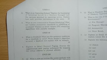 b)MAY-2015 OPERATING SYSTEM CSDE-15 PREVIOUS YEAR QUESTION PAPER KURUKSHETR UNIVERSITY PGDCA MSC MCA