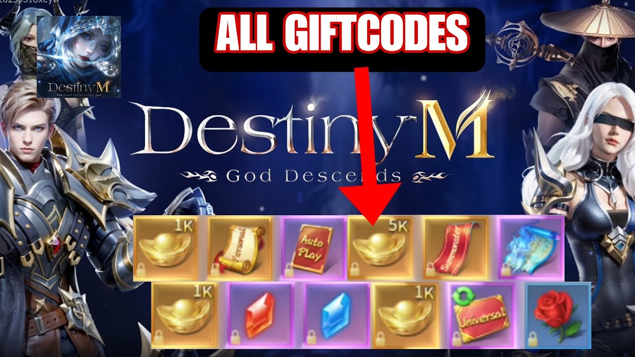 Destiny M God Descends Global & All 7 Giftcodes | 7 Free Codes Destiny ...