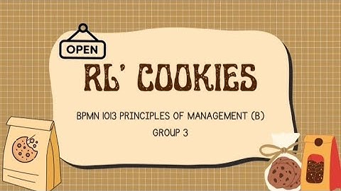 BPMN1013 PRINCIPLES OF MANAGEMENT