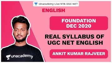 Foundation Dec 2020 | English | Real Syllabus of UGC NET English | AKS Rajveer | NTA UGC NET 2020