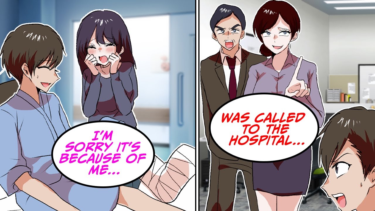 【RomCom】Broke a bone and was hospitalized after helping a woman during my commute...【Manga Dub】