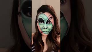 👽 #makeup #facepaint #alien #illusionmakeup #ufo #ET #fyp #fy #foryou #foryoupage #halloween