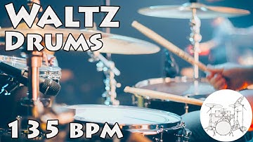 Play Along Drums Waltz 135 bpm :: Ritmo Para Tocar Vals 135 bpm