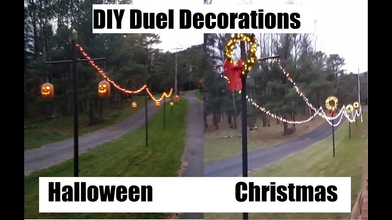 DIY Big Statement Halloween/Christmas Pole Decorations - YouTube