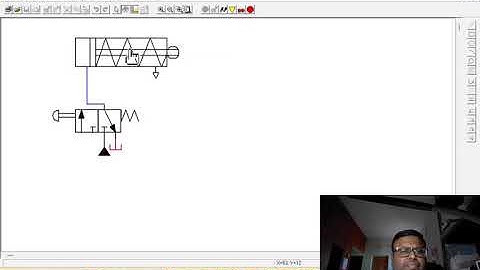 Hydraulic Single Acting Cylinder Using 3/2 valve simulation using Automation Studio