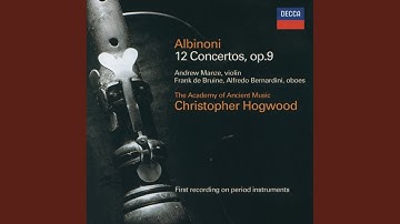 Albinoni: Concerto a 5 in D, Op. 9, No. 7 for Violin, Strings, and Continuo - edited by Fritz...