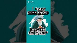 “СУКУТ СИЗНИ КУЧСИЗ ҚИЛАДИМИ ЁКИ КУЧЛИ?” #румий #мотивация #психология #ҳаёт #ақл #shorts #uzshorts