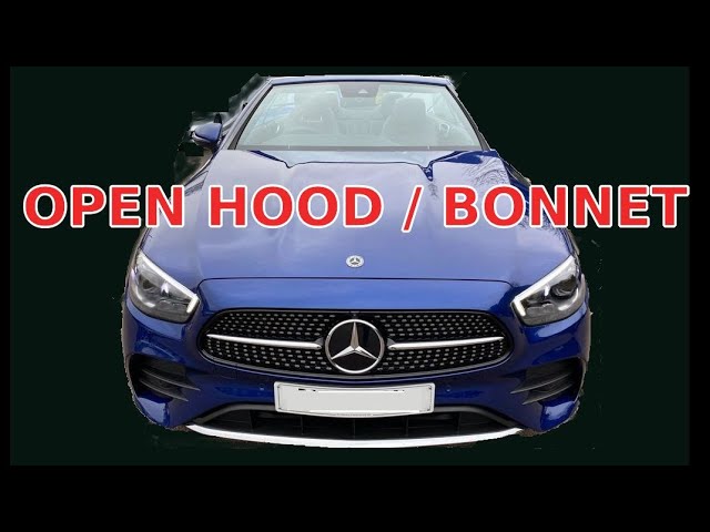 How To open Mercedes E Class Bonnet / Hood (not broken) 