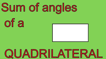 Sum of all angles of a Quadrilateral - ideal maths  lab with models and projects