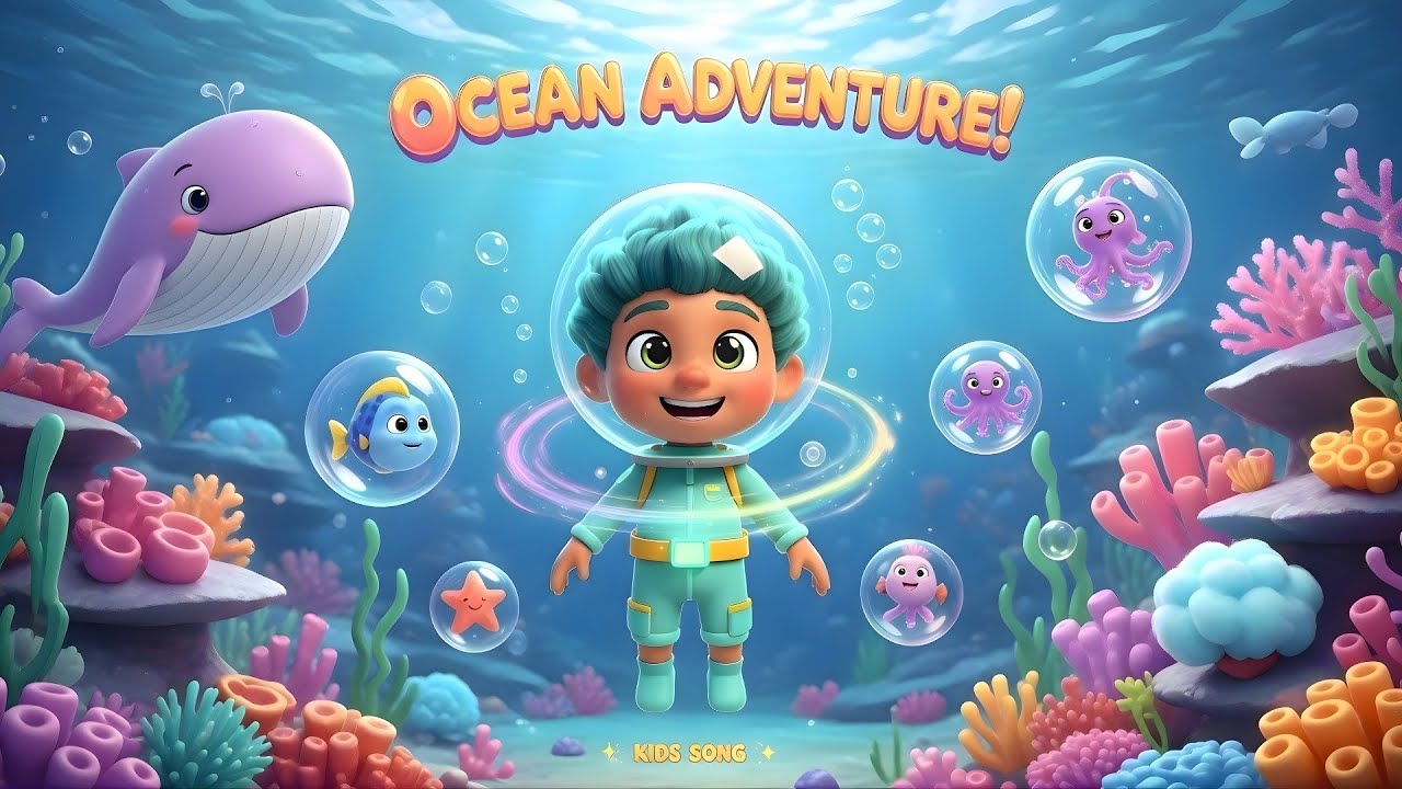Underwater Friends Rhyme | Meet Ocean Animals | Kids Nursery Rhyme Adventure 🐠