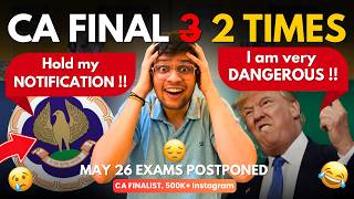 CA FINAL 2 TIMES A YEAR | MAY 26 ATTEMPT POSPONED | BIG CHANGES #icai #trending