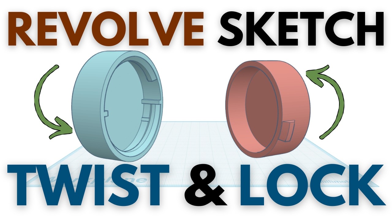 Twist Lock Python How to design a twist and lock mechanism in Tinkercad - YouTube