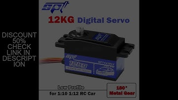 12KG Metal Gear Low Profile Digital Servo SPT 4412LV 180° Short Body for 1:10 1:12 RC Car SCX10 Raci