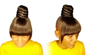 Hide Your Bald Hair Line With A Fringe Packing Gel ponytail