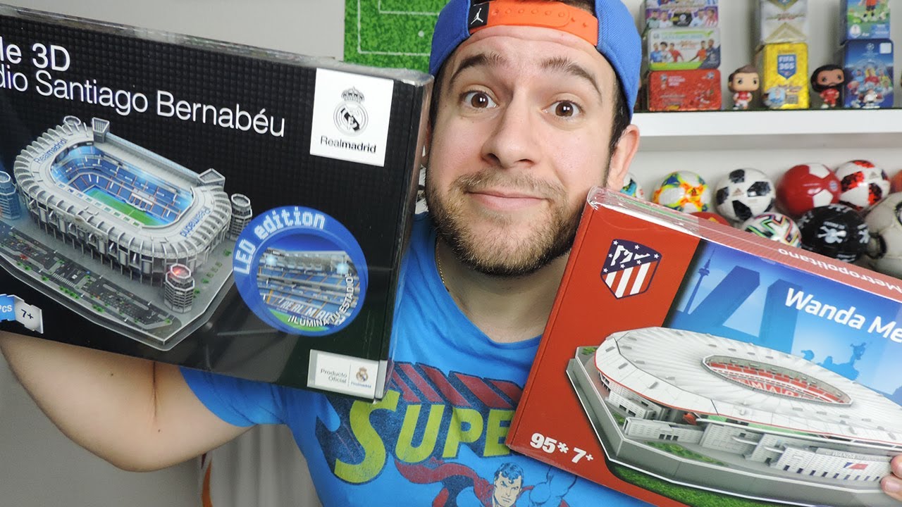 MONTAMOS ESTOS PUZZLES DE ESTADIOS 3D!! EL BERNABEU CON LUCES! QUE PASADA!!