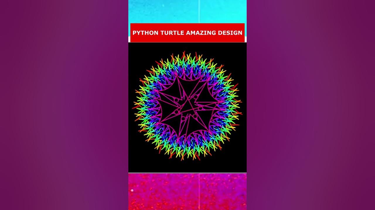 Python turtle graphics project. Beautiful Indian design. - YouTube