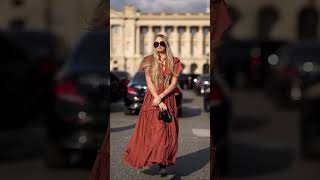 Romee strijd before Dior Fall-winter 2023 Fashion show 🤎🧡🤎