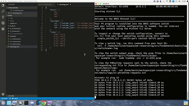 Basic forwarding demo - via P4