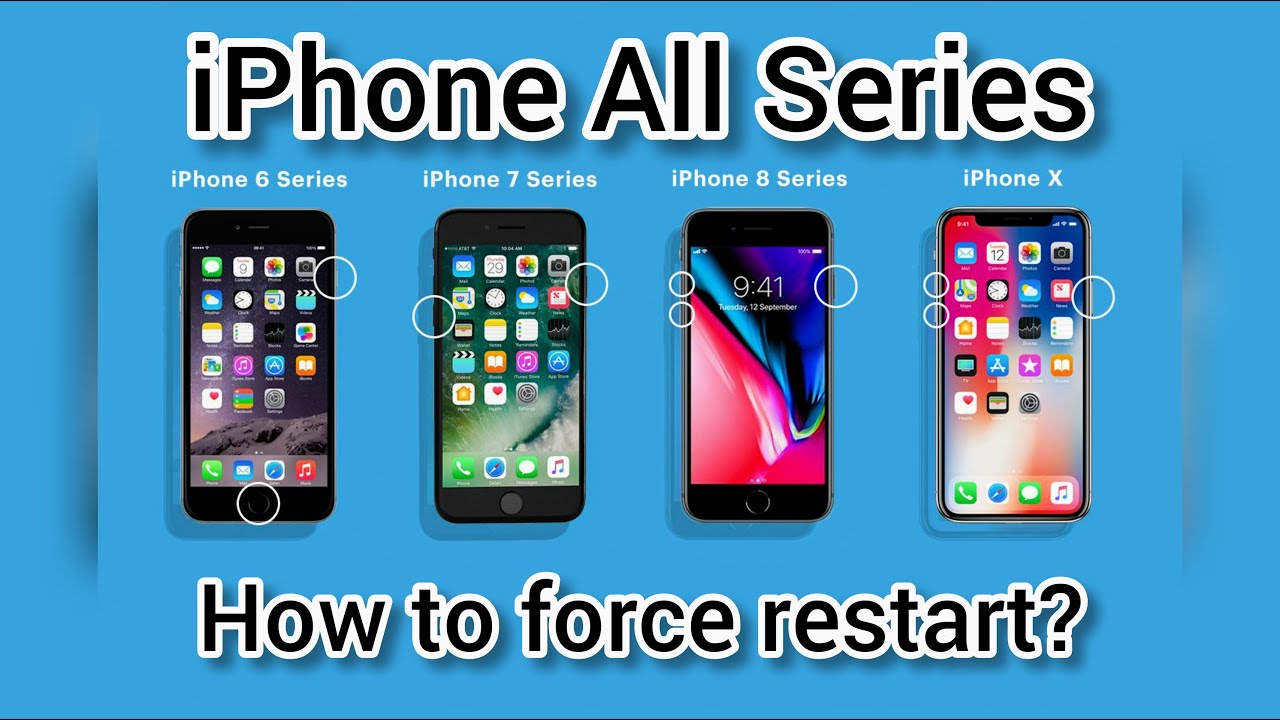 How to force restart all iPhone - YouTube