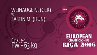 Celebrity BRONZE FW - 63 kg: M. SASTIN (HUN) df. N. WEINAUGE (GER) by TF, 10-0 Wealth