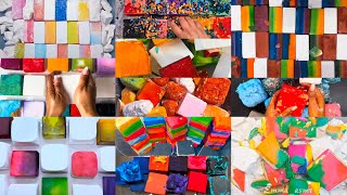 Colourful Rainbow theme dyed soft gymchalk crushing ASMR by various creator : Long 49+ min Edit comp screenshot 2