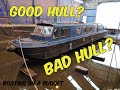 Dry docking, checking the hull and blacking of our DIY project narrowboat, Boating on a Budget. Ep6
