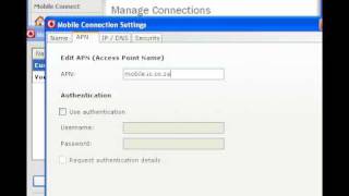 How to change the APN on the Vodafone 3g mobile connect software screenshot 1