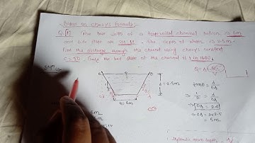 Numerical problem based on Chezy