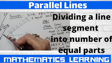 Divide a line segment into number of equal parts
