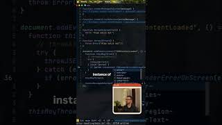 Instanceof Error nos permite chequear antes de acceder a nuestro error #javascript #code #error