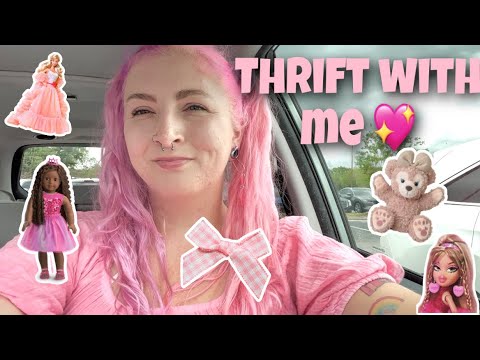 Thrift with me! Pink aesthetic, American girl, pastel fashion 💖 - YouTube