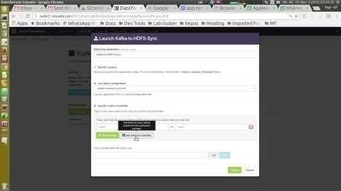 Kafka to HDFS Sync App Template - Import and Launch