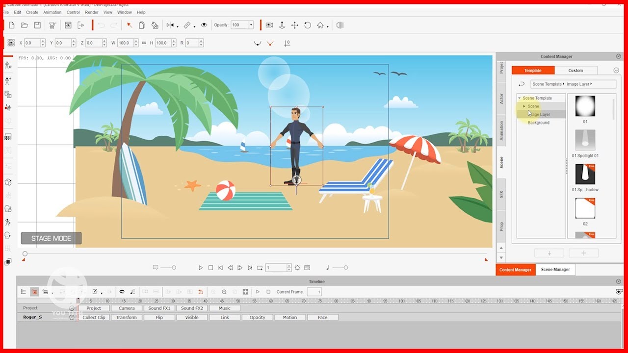 Overview of the Interface Cartoon Animator 4 | BY- You Tith | Speaker Khmer
