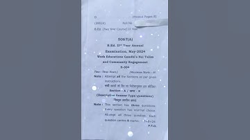 CCSU B.ED 2nd Year E-304 Work Education Gandhi