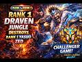 Rank 1 Draven Jungle DESTROYS Rank 1 Zed Yasuo Challenger Sovereign Game New Season 21 Wild Rift