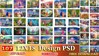 🔥 12X18 Wedding Album Background PSD Free Download 2026 😍 | 107 Latest Wedding Album Backgrounds |