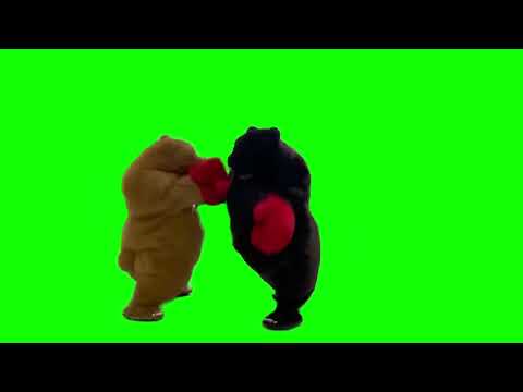 bears fighting to tekken music green screen