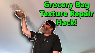 Grocery Bag Ceiling/Wall Texture Repair HACK! So Easy! Net Worth