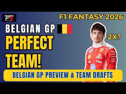 The Best F1 Fantasy Team for the Belgian Grand Prix - 2026 F1 Fantasy Drafts, Data, Tips & Strategy thumbnail