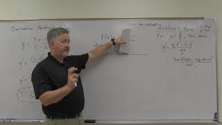 MTH 261 Sec 2.3c Quotient Rule for Derivatives; Higher Derivatives