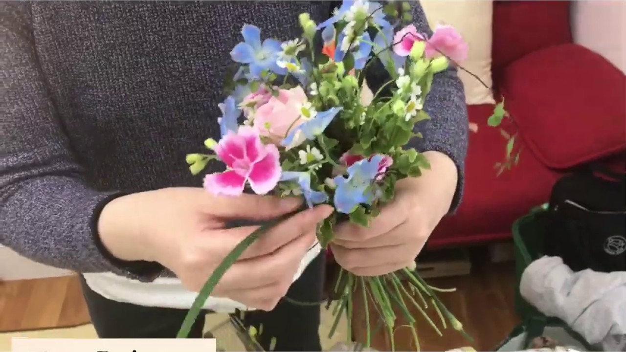 NFＤの一級ほぐれた装飾的花束〈フラワーデザイナーになる近道〉no303