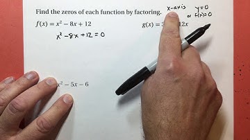 5-3 Solving Quadratic Equations by Graphing and Factoring example 2