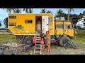 Old military truck converted into a stunning camper. Hakuna Matata family full-time van life.