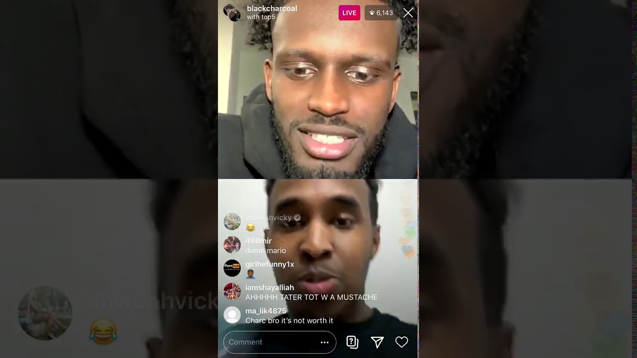 Black charcoal tells top5 to get the gg’s for snapdogg on live YouTube