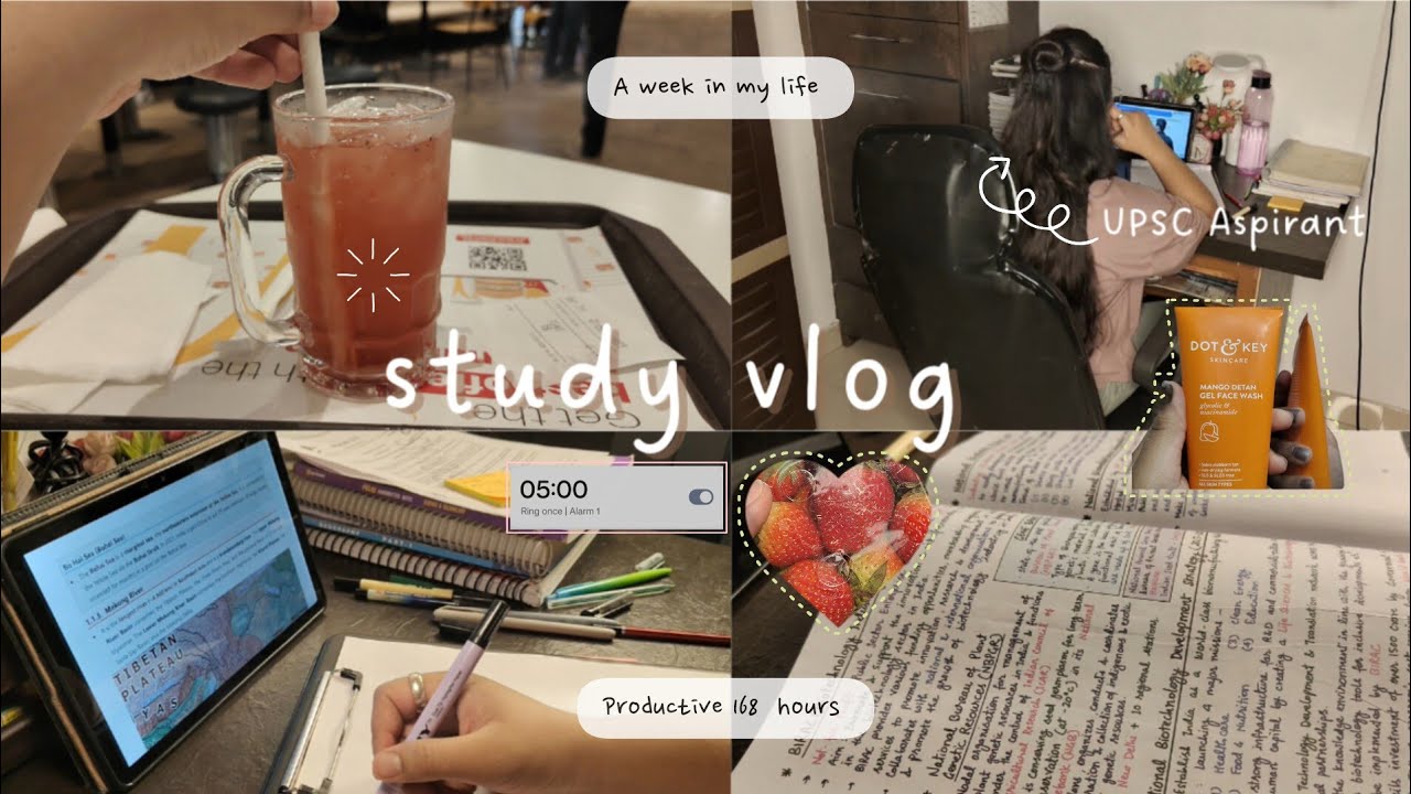 My Productive Week || UPSC CSE Aspirant ||Prelims prep , Food and little moments 🌷