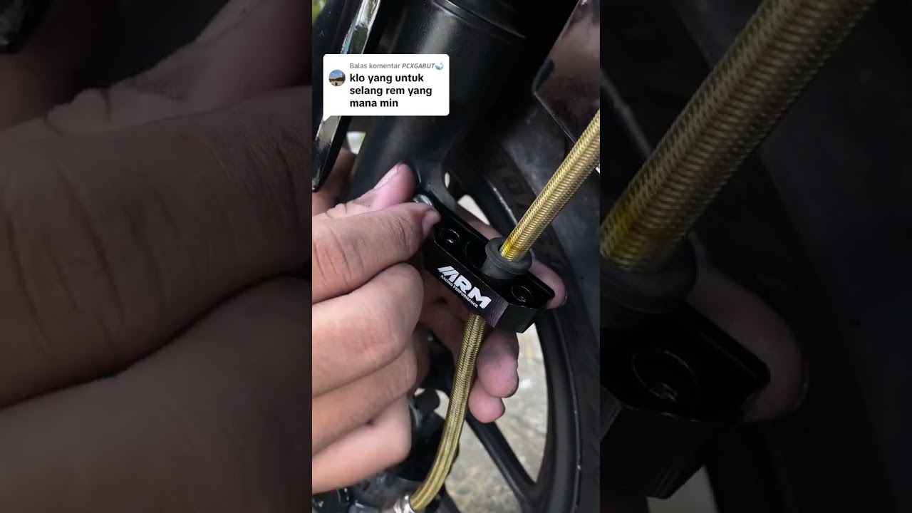 Braket selang rem ASLI CNC merek ARM