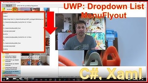 UWP: How to create a Dropdown List, MenuFlyout  in Universal Windows Platform