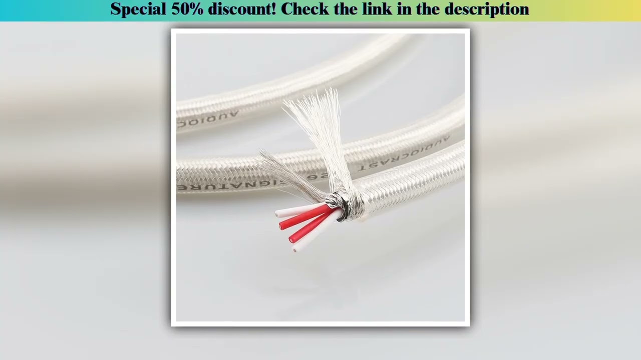 Best 1M Audiocrast A26 OFC Silver-Plated Hi-End RCA Audio Interconnect Cable for DIY Amplifier CD Pl