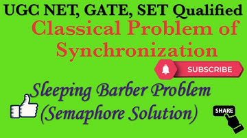 Sleeping Barber Problem (Semaphore Solution) | Classical Problem of Synchronization | GATE | UGCNET