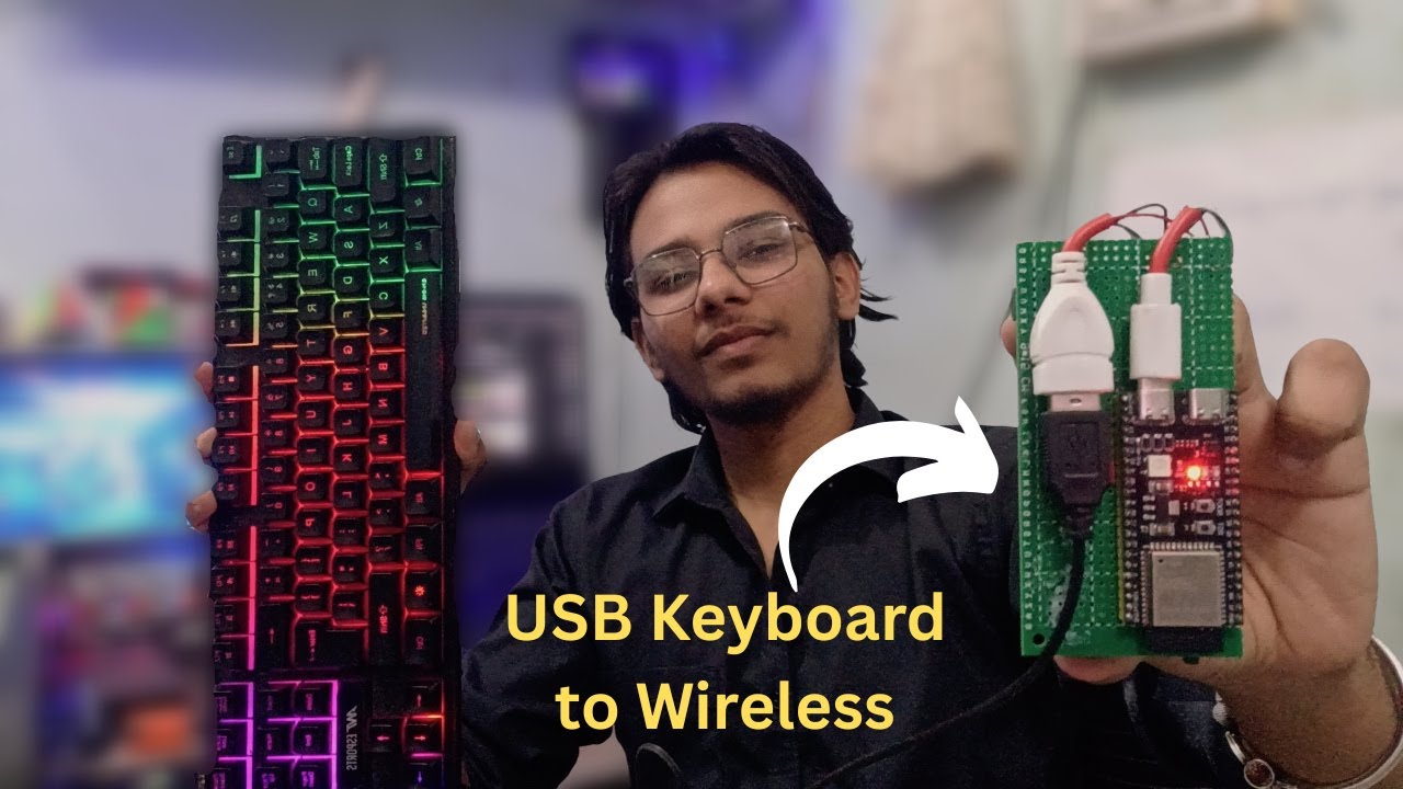I Turned a Wired Keyboard into Wireless Using ESP32-S3 🔥